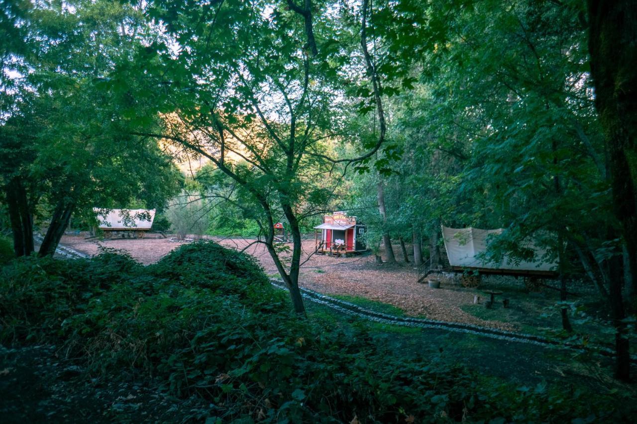 Cozy Wild West Covered Wagon Next To River 格兰茨帕斯 外观 照片